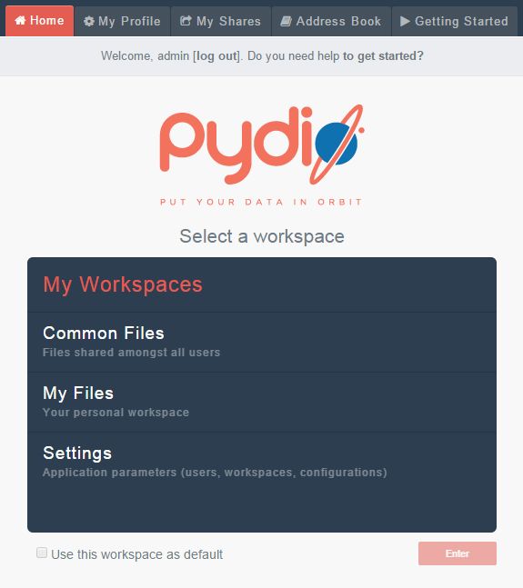 pydio-GUI