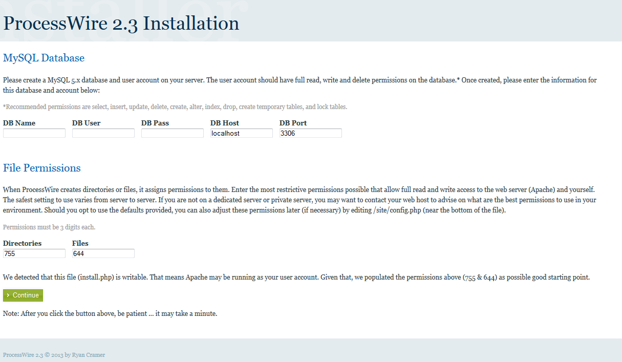 processwite installation on centos