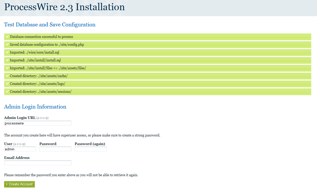 processwire on centos