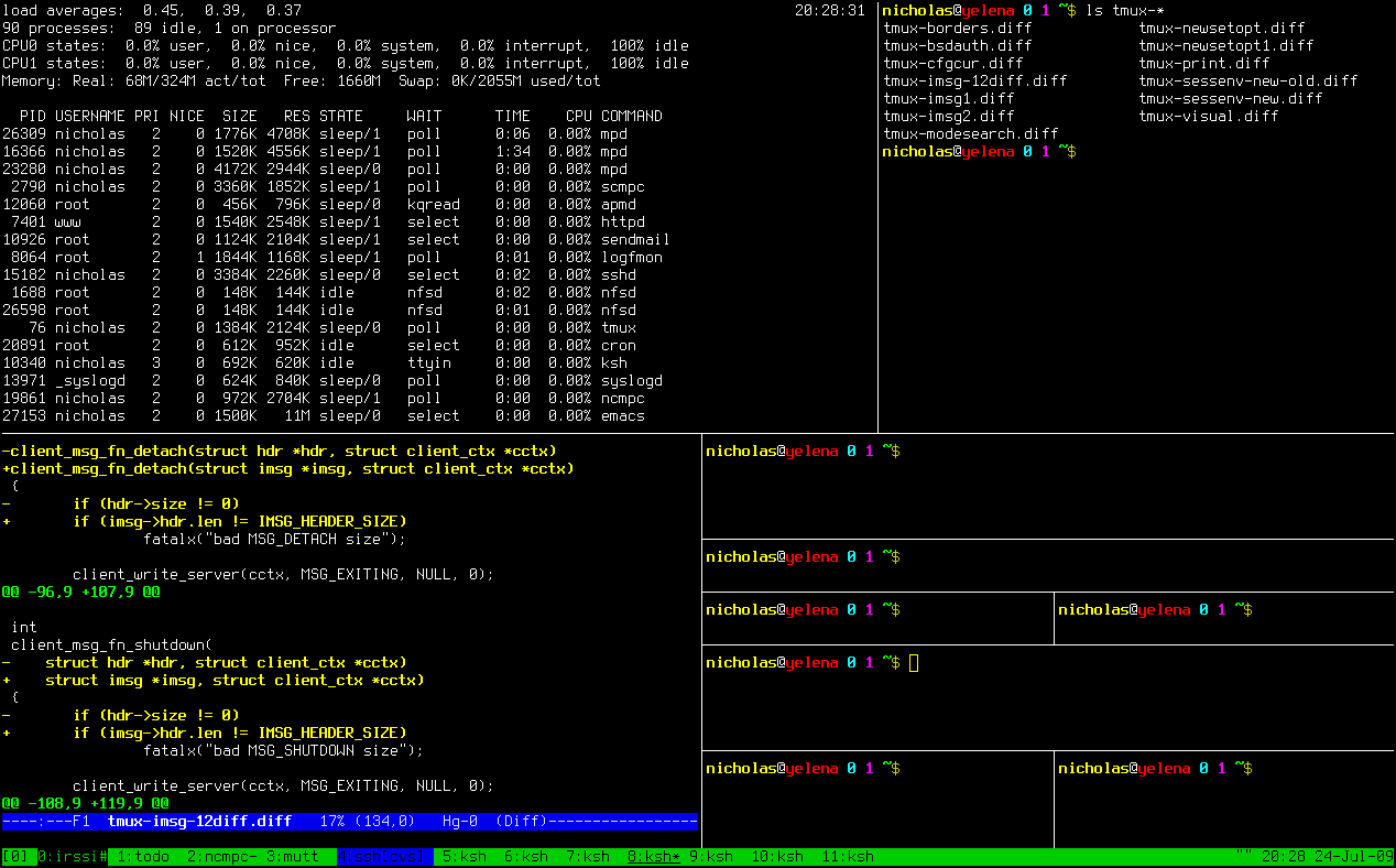 tmux centos