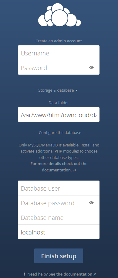 owncloud on ubuntu 16.04