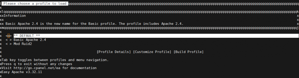 How to use EasyApache through the Linux command line | LinuxCloudVPS Blog