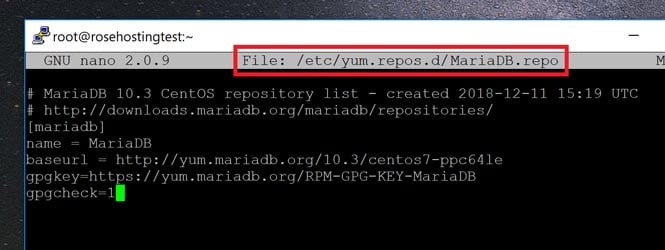 Create the Yum Repository File