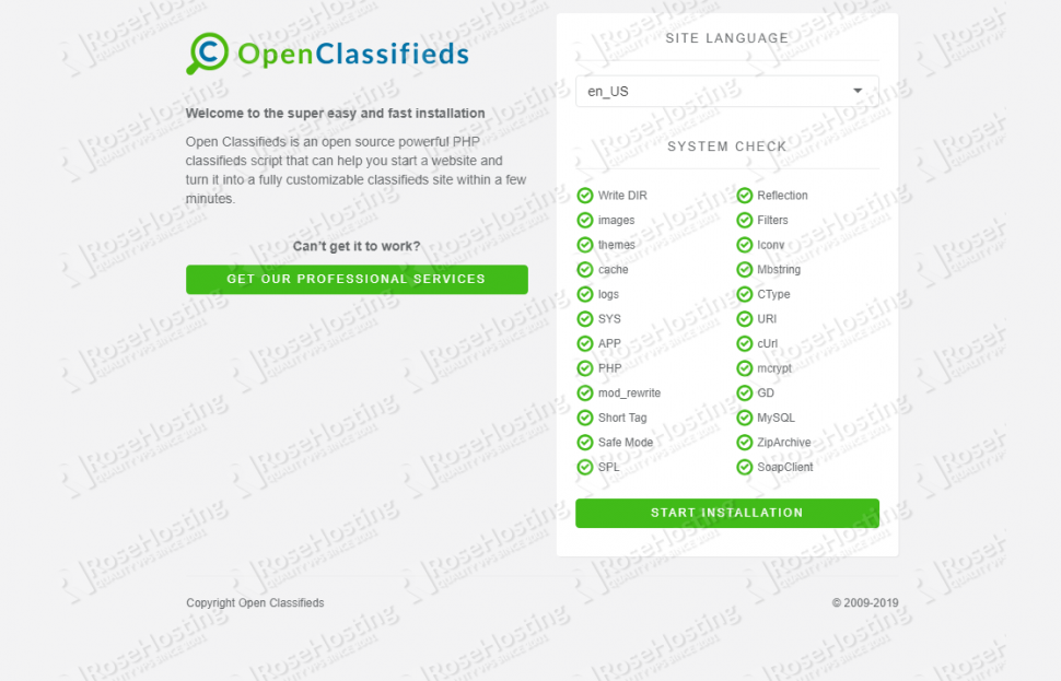 install open classifieds on debian 9