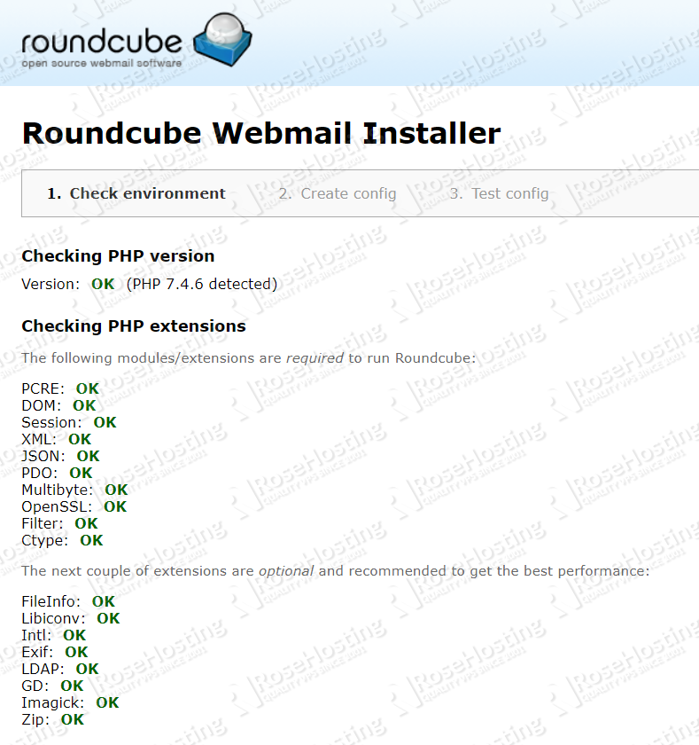 installing roundcube webmail on centos 8