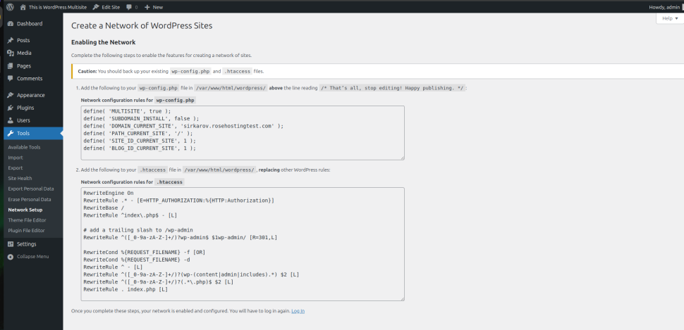 Create a Network of WordPress Sites